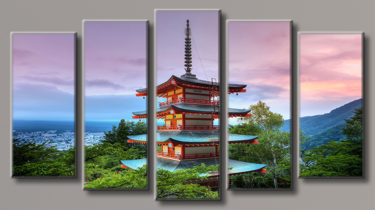 Модульна картина на полотні з 5 частин "Японія"