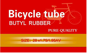 Камера для велосипеда “Bicycle tube” 28*1,75 ширина: 44 мм