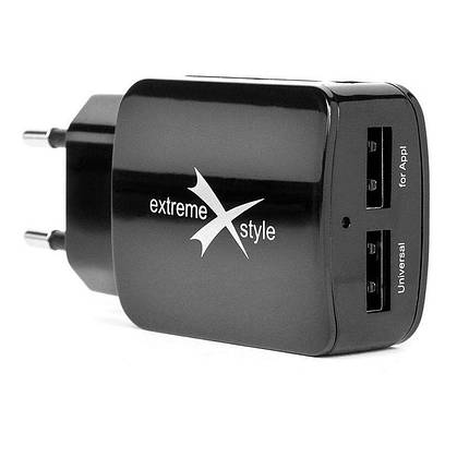 Мережевий зарядний пристрій "eXtreme TC31U2" потужністю 15.5W з виходом на 2USB 5V/3.1А, фото 1