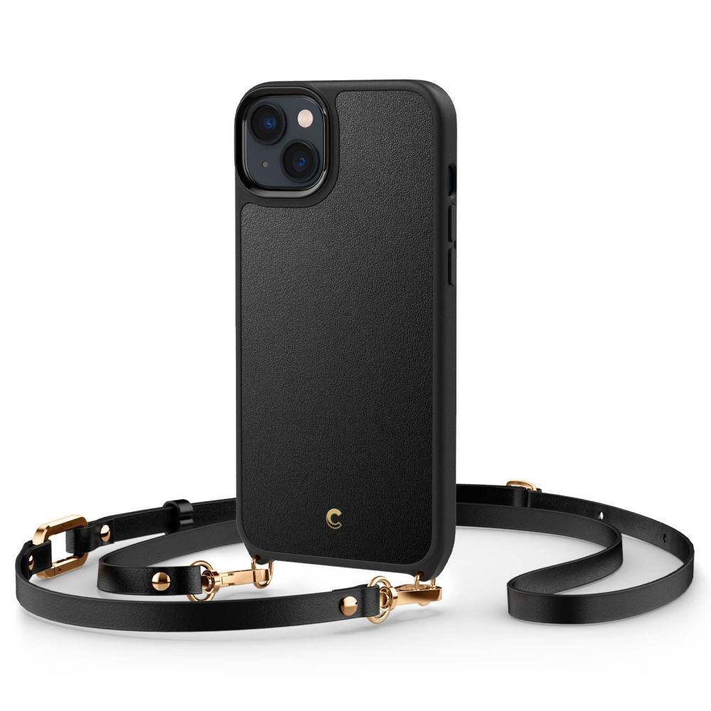 Чохол Spigen для iPhone 14 - Cyrill, Classic Charm Mag, з ремінцем, Чорний (ACS05492)