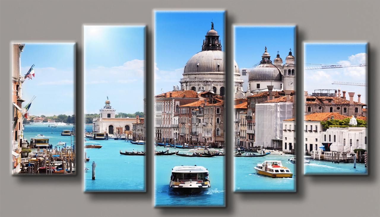 Модульна картина на полотні з 5 частин "Венеція"