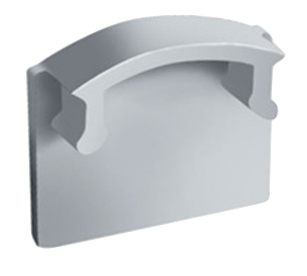 Заглушка без отвору ЗП12 для накладного Led профілю ЛП12