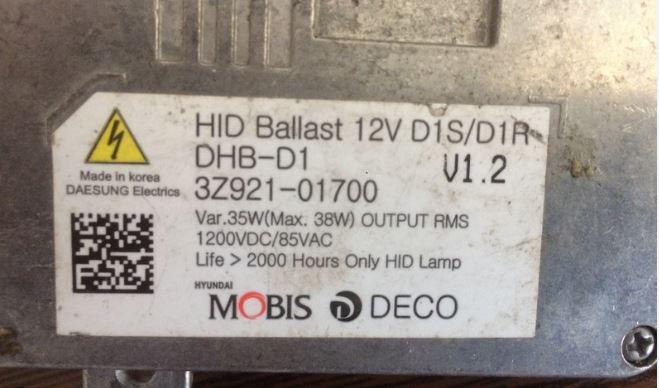 Блок розпалювання ксенону D3S DHB-D3-LIN 3T921-01B80 10R-036131 V1.2 Hyundai i30 2012-2018