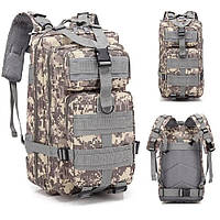 Рюкзак тактический на 30-35 л, 50х28х25 см с креплением Molle A10 Пиксель / Штурмовой военный рюкзак
