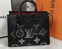 Женская сумка Louis Vuitton Onthego GM Monogram Giant Луи Виттон черная, шоперы луи виттон, луи витон