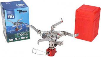 Портативна газова плита Alpen Camping Mount Rysy для приготування їжі на природі, в поході або рибалці