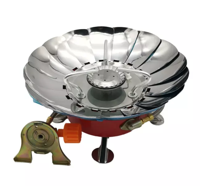 Портативна газова плитка примус Kovab K-203 з п'єзопідпалом під цанговий балон із підключенням через шланг