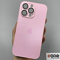 Чехол для Apple iPhone 13 Pro матовый со стеклом на камере чехол на телефон айфон 13 про розовый W4O