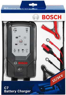 Зарядное устройство для аккумулятора 12в/24в C7 BOSCH 12V/24 зарядка автоакумулятора БОШ С7 - фото 1 - id-p1728392036