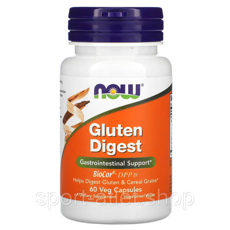 Пробіотики і пребіотики NOW Gluten Digest, 60 вегакапсул, фото 1