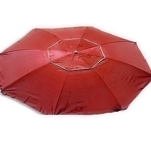 Зонт пляжний антиветер d2.0м срібло Stenson MH-2684 червоний