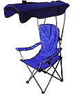 Крісло розкладне Павук з навісом R28854 52х88х140 см, темно-синє, фото 2
