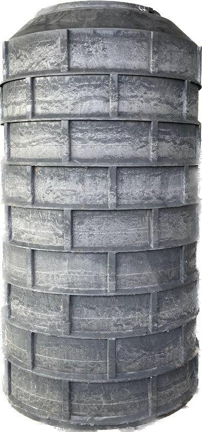 Набор колодца полимерпесчаного 110/2000 см Д/В (дно, кольца 9 шт, конус ...