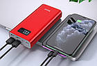 УМБ портативний зарядний Power Bank HOCO J46A 20000 mAh, 4 USB, чорна, фото 7