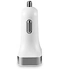 Зарядний пристрій автомобільний HOCO Z3 на 2 USB з дисплеєм, біле, фото 5