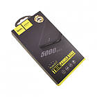 УМБ портативний зарядний Power Bank Hoco Persistent B37 5000 mAh, чорне, фото 7