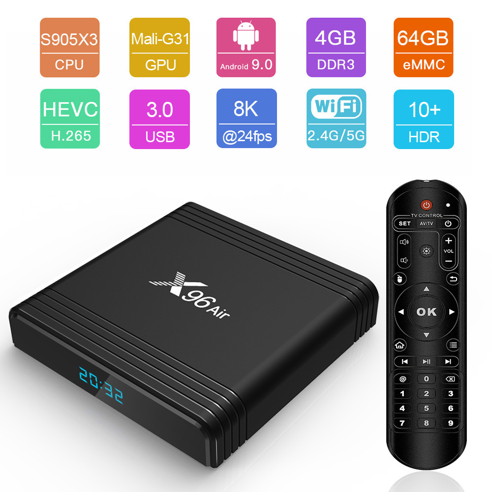 TV приставка Amlogic X96 Air S905X3, 4GB RAM, ROM 64GB