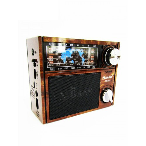 Радіоприймач колонка MP3 Golon RX-201 Wooden
