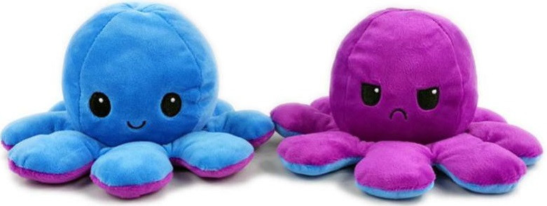 Іграшка м'яка восьминіг двосторонній OCTOPUS 7931, фіолетово-блакитний