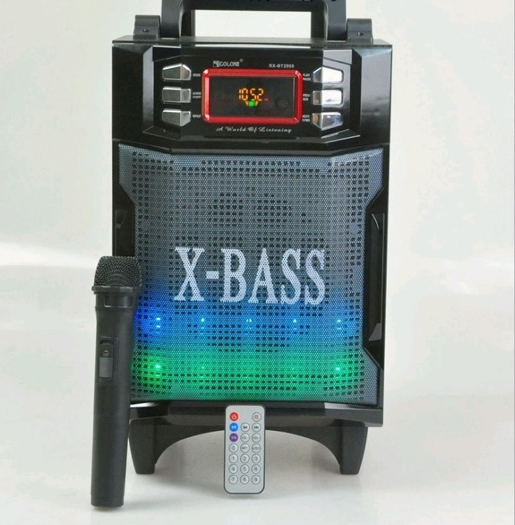 Колонка комбік Bluetooth mp3 радіомікрофон пульт світломузика Golon RX-2900 ВТ