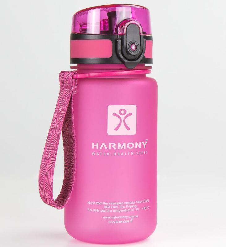 Пляшка для води Harmony 350 мл, рожева, фото 1