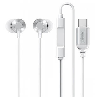 Дротові навушники REMAX RM-512a Type-C, сріблясті