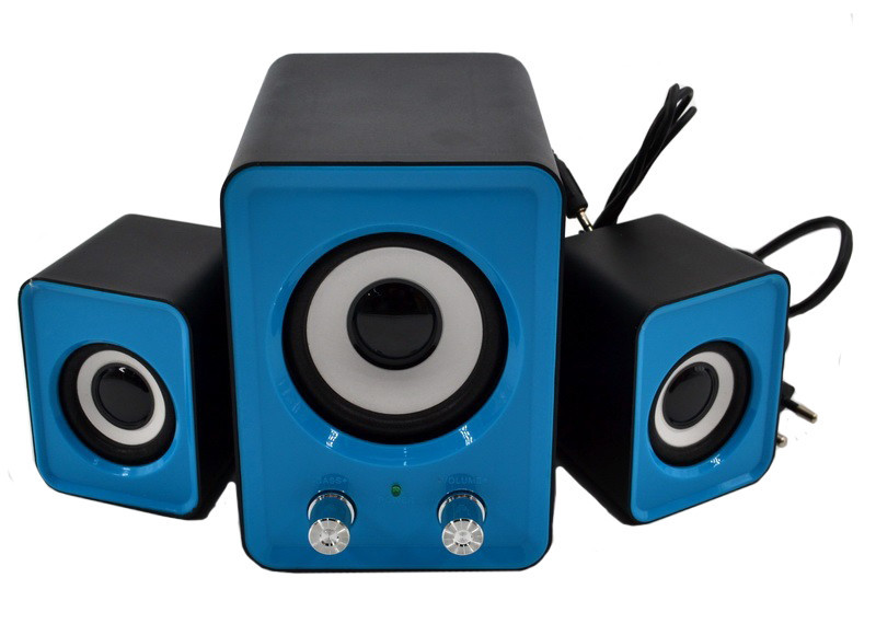 Колонки для ПК комп'ютерні колонки 2.1 Mini IS-12 Blue