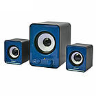 Колонки для ПК комп'ютерні колонки 2.1 Mini IS-12 Blue, фото 3