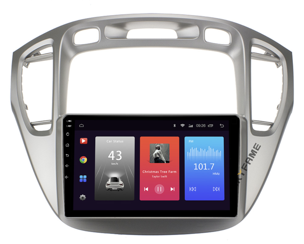 Штатна магнітола Toyota Highlander 2002-2006 на Android | 10” сенсорний екран, GPS, Bluetooth, Wi-Fi, камера