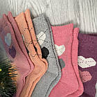 Жіночі махрові вовняні шкарпетки р.36-42 (упаковка 5шт) "Серце", фото 8