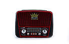 Портативна колонка MP3 USB Golon RX-455S Solar з сонячне панеллю Wooden-Red, фото 4