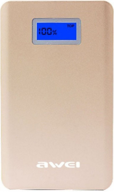 УМБ портативний зарядний пристрій Power Bank Awei P83K LCD 10000 mAh