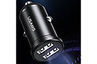Адаптер автомобільний USAMS US-CC114 C20, 2USB, 2.4 A, чорний, фото 2