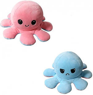 Іграшка м'яка восьминіг двосторонній OCTOPUS 7931, рожево-блакитна