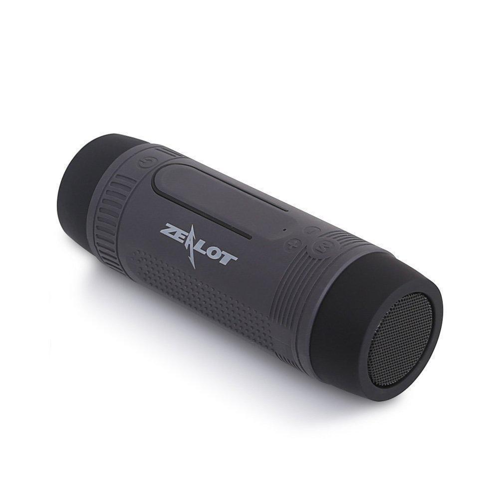 Велосипедна колонка bluetooth ліхтарик power bank S1, сіра