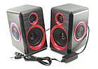 Колонки для ПК комп'ютера F&T FT-165 Black Red, фото 4