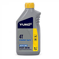 Моторное масло 4Т Yuko MASTER SYNT 10W-30 для мотоциклов и генераторов 1л