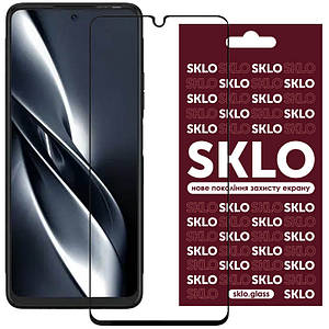 Захисне скло SKLO 3D (full glue) для TECNO Pova 3 (LF7n)