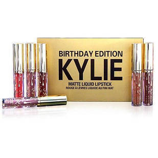 Набір рідких матових помад 6 в 1 Kylie 8607 Birthday Edition