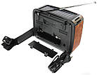 Портативна колонка MP3 USB Golon RX-456S Solar з сонячне панеллю Brown-Red, фото 6