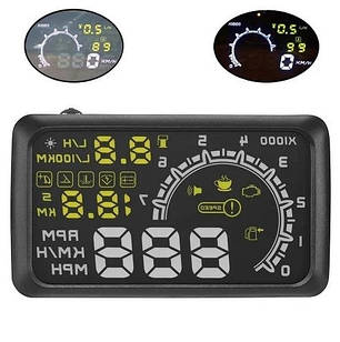 ПРОЕКТОР ПРИБОРНОЙ ПАНЕЛИ НА ЛОБОВОЕ СТЕКЛО OBD2 HUD 5.5"