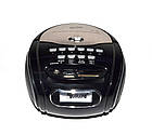 Бумбокс колонка караоке годинник MP3 Golon RX 686Q Black, фото 3