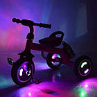 Велосипед триколісний M 3648-9, фіолетовий, фото 3