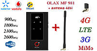 Універсальний 4G модем/роутер USB WI-FI 3G/4G LTE Olax MF 981 + 1 антена 4G(LTE) 4 db
