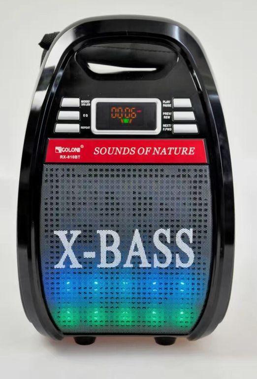 Колонка комбік Bluetooth mp3 радіомікрофон пульт світломузика Golon RX-810 BT