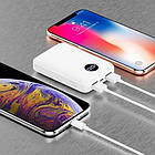 УМБ портативний зарядний пристрій Hoco BDY02 10000 mAh, біле, фото 4