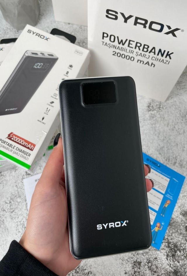 Зовнішній акумулятор Syrox PB107 20000 mAh Black