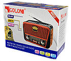 Портативная колонка MP3 USB Golon RX-456S Solar с солнечное панелью Black-Red, фото 8