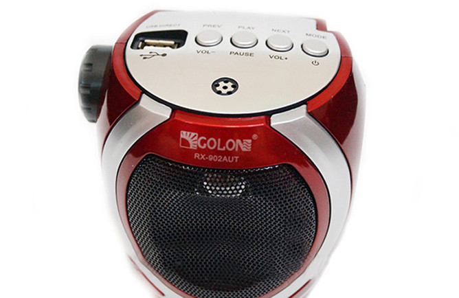 Портативна колонка радіо караоке MP3 USB Golon RX-902AUT Red