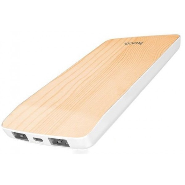 УМБ портативний зарядний 8000 маг Hoco J5 Wooden Pear-wood, світло-коричневе